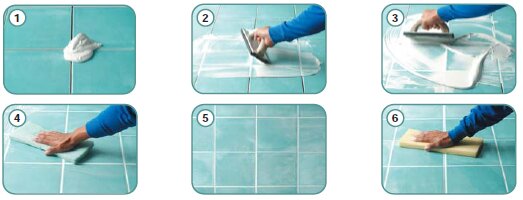 Các bước thi công keo miết mạch