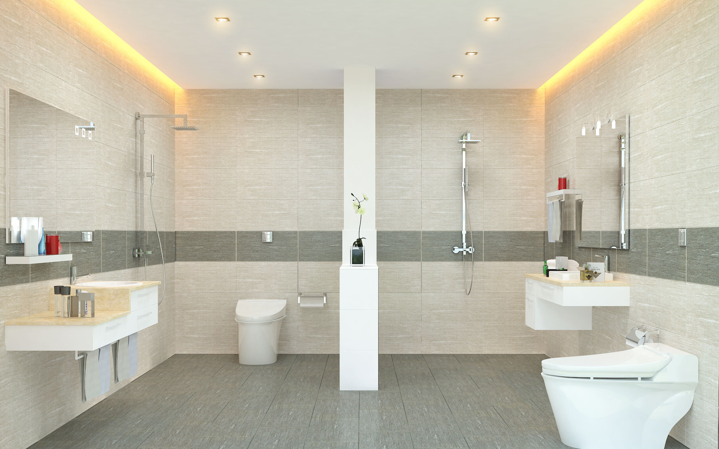 Một số kinh nghiệm chọn gạch chân tường ốp lát phòng tắm