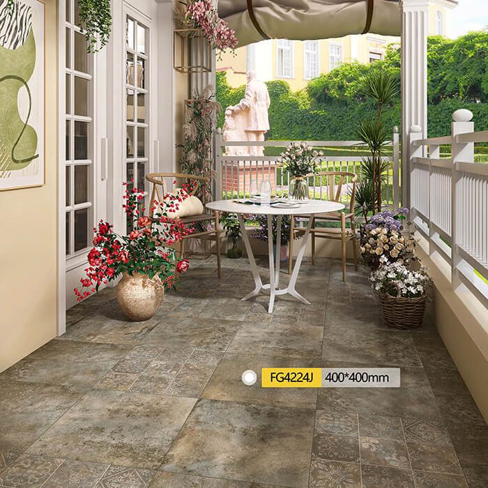 Ảnh công trình thực tế gạch bông 40x40cm