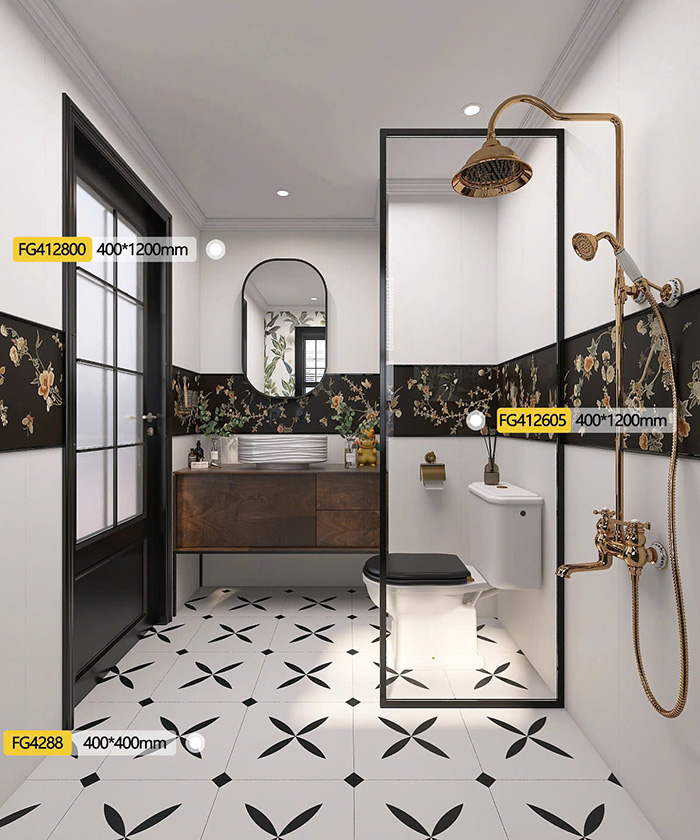 Ảnh công trình thực tế gạch bông 40x40cm
