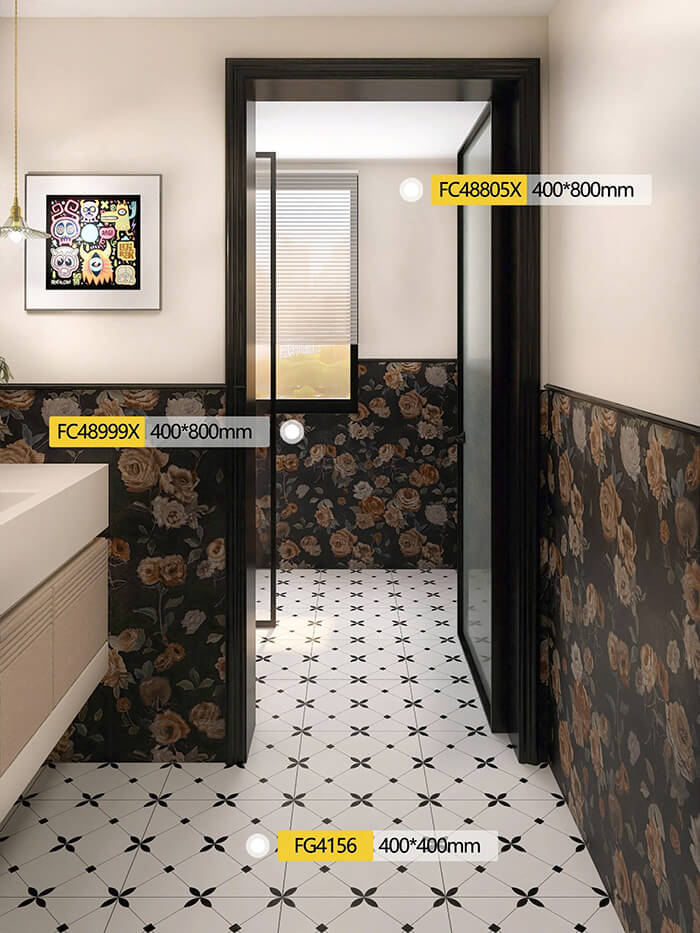 Ảnh công trình thực tế gạch bông 40x40cm
