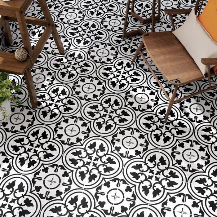 Ảnh công trình thực tế gạch bông men 30x30cm