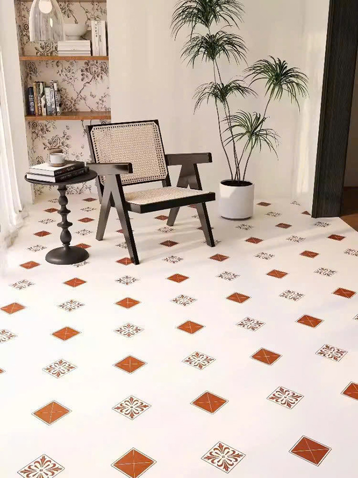 Ảnh công trình thực tế gạch bông men 30x30cm