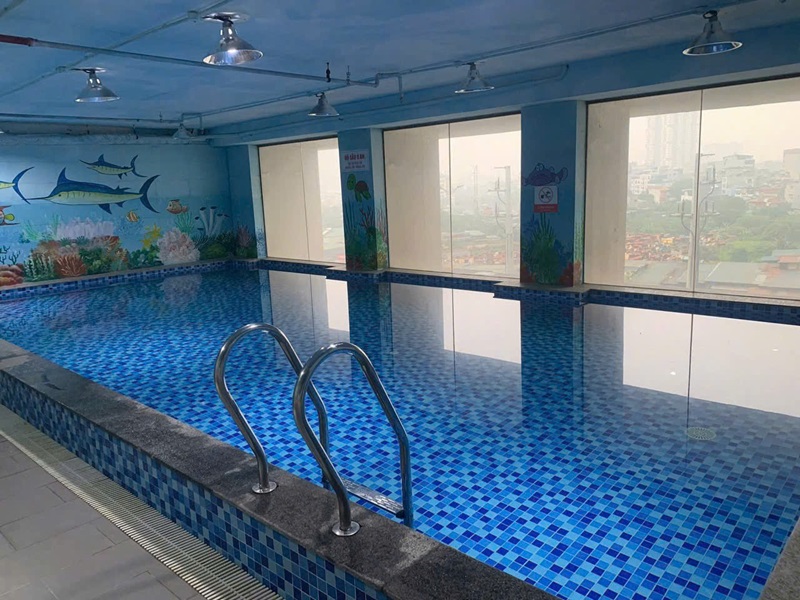 Công trình gạch ốp bể bơi mosaic