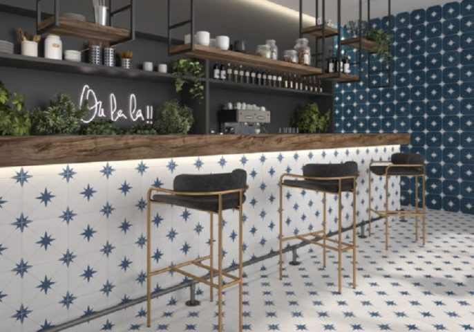 Gạch bông lát nền – “Chất riêng” tạo dấu ấn cho quán cafe
