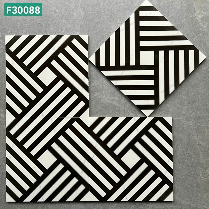 Gạch bông men 30x30 sở hữu thiết kế hoa văn đẹp mắt, màu sắc sống động và hiện đại, tạo điểm nhấn độc đáo cho không gian