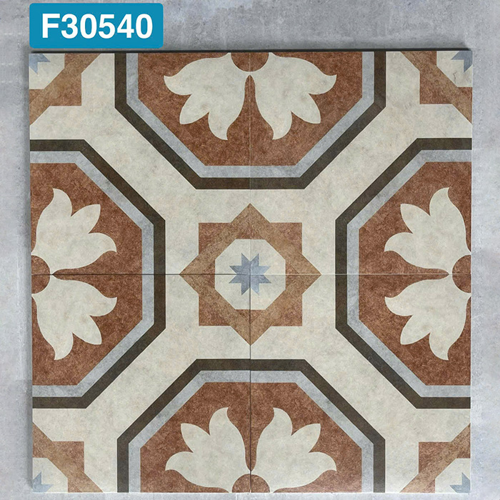 Gạch bông men 30x30 sở hữu thiết kế hoa văn đẹp mắt, màu sắc sống động và hiện đại, tạo điểm nhấn độc đáo cho không gian