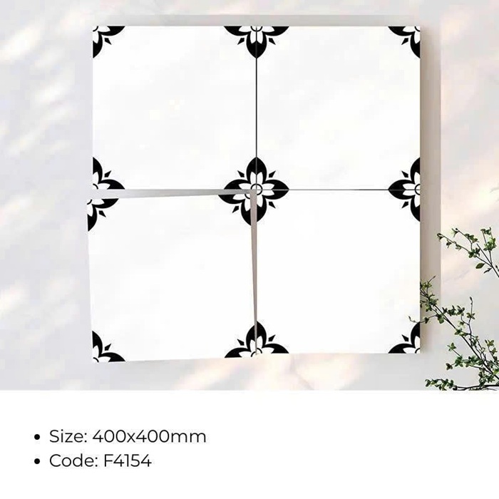 Gạch bông làm từ chất liệu Ceramic cao cấp, độ bền cao, có khả năng chống ăn mòn tốt