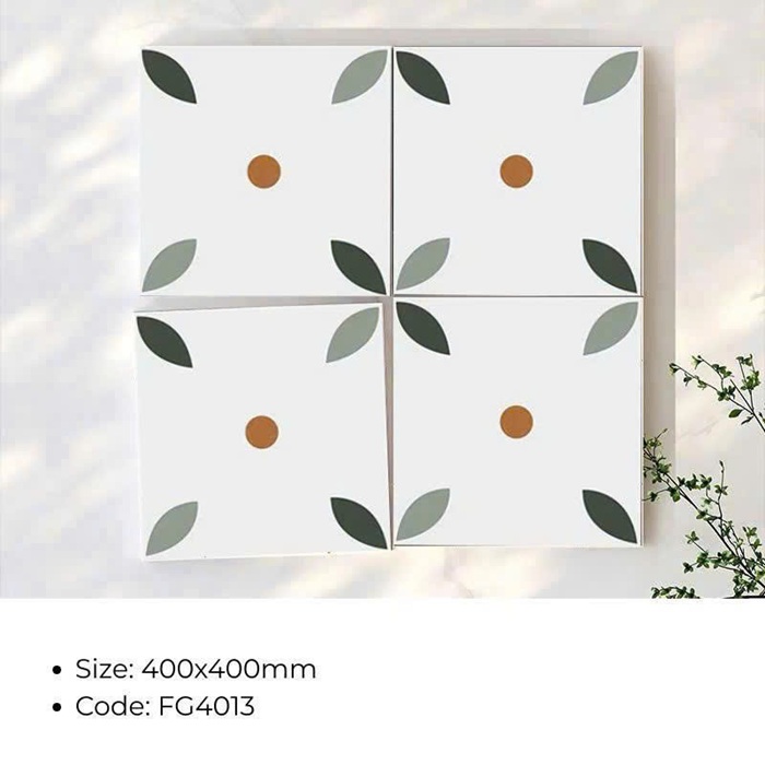 Gạch bông làm từ chất liệu Ceramic cao cấp, độ bền cao, có khả năng chống ăn mòn tốt