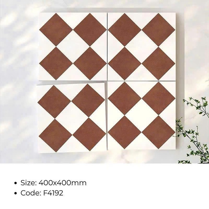 Gạch bông làm từ chất liệu Ceramic cao cấp, độ bền cao, có khả năng chống ăn mòn tốt