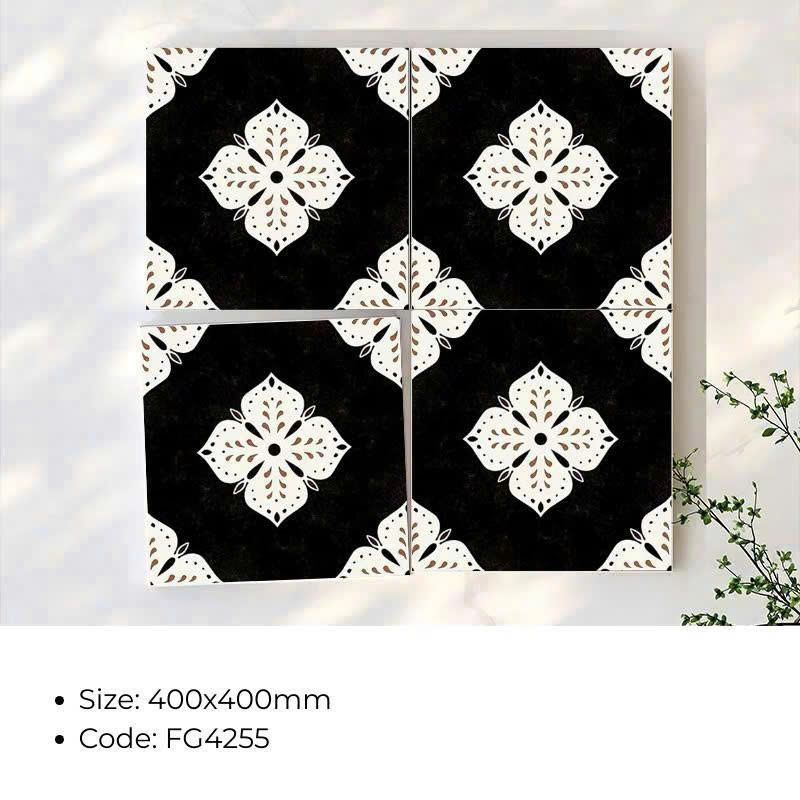 Gạch bông làm từ chất liệu Ceramic cao cấp, độ bền cao, có khả năng chống ăn mòn tốt