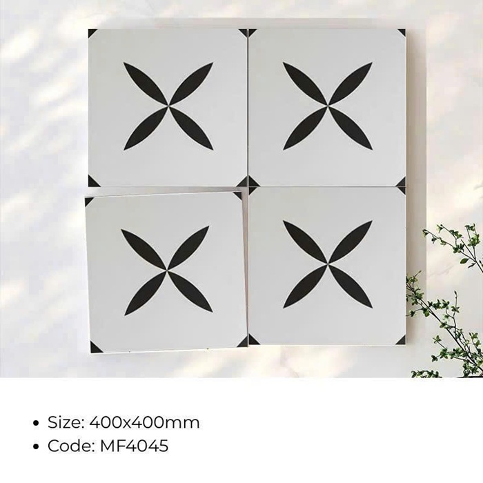Gạch bông làm từ chất liệu Ceramic cao cấp, độ bền cao, có khả năng chống ăn mòn tốt