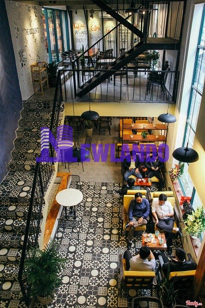 Gợi ý cách phối gạch bông trong quán cafe