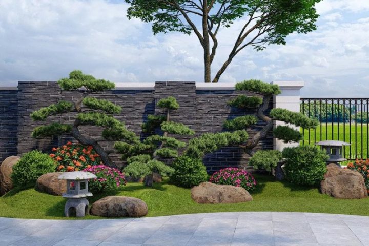 Đá rối vàng giả cổ nhưng không lỗi thời cho công trình đậm chất riêng