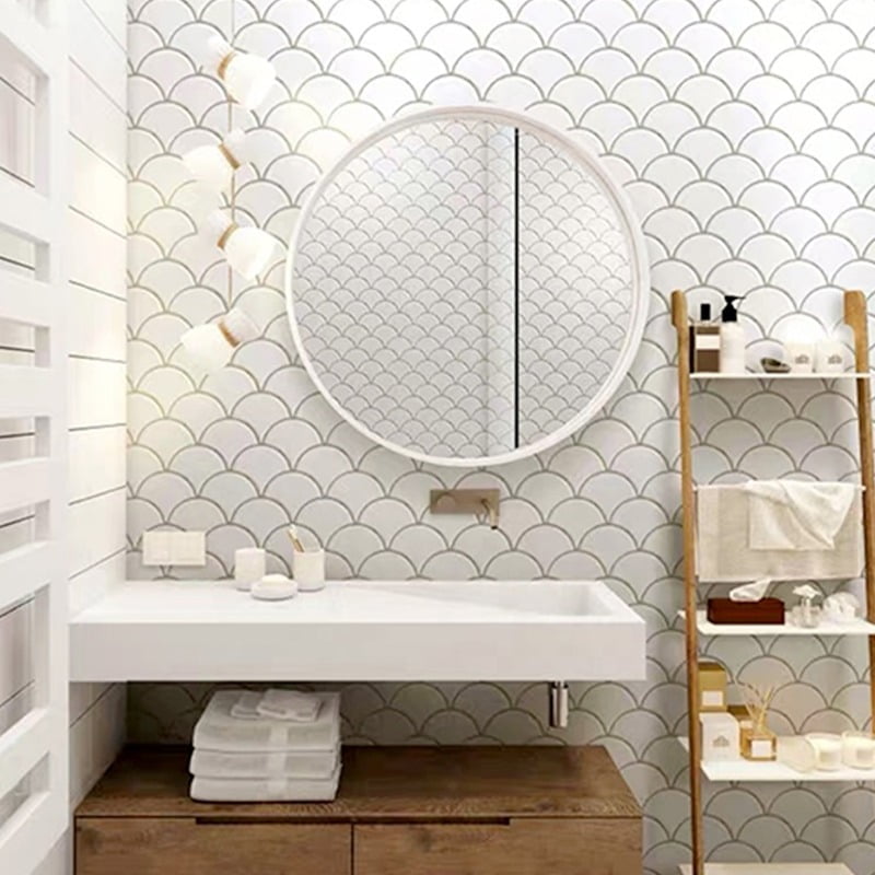Tạo hiệu ứng thị giác ấn tượng với gạch mosaic vẩy cá