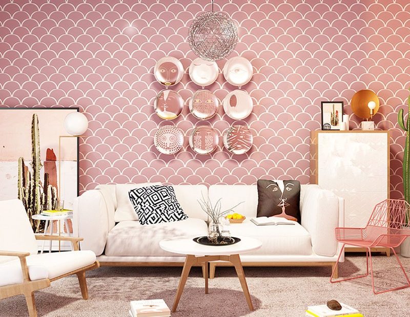 Tạo hiệu ứng thị giác ấn tượng với gạch mosaic vẩy cá