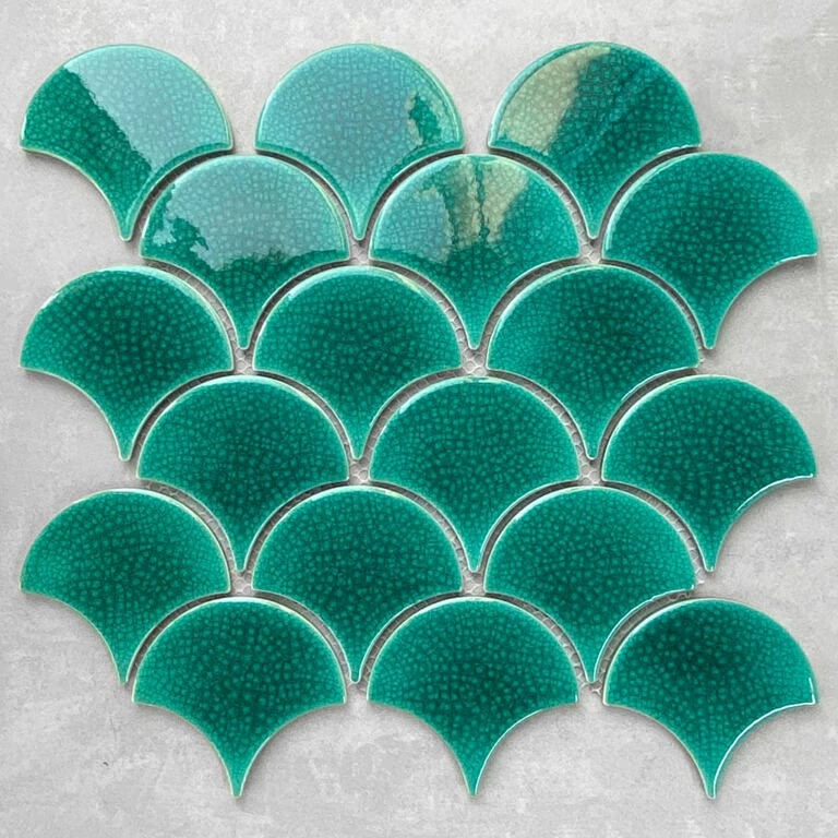Tạo hiệu ứng thị giác ấn tượng với gạch mosaic vẩy cá
