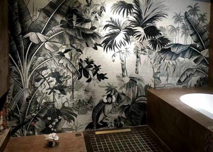 Tranh mosaic gồm những viên gạch nhỏ được nung khoảng 1230 độ C, nhiệt độ nung ổn định mang đến kết cấu vững chắc