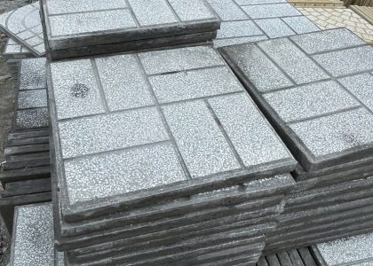 Gạch vỉa hè terrazo lát sân vườn MT-DP-40-080 ghi
