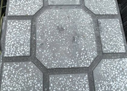 Gạch vỉa hè terrazo lát sân vườn MT-DP-40-129 Ghi