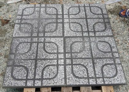 Gạch vỉa hè terrazo lát sân vườn MT-DP-40-42 ghi