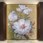 Tranh gạch mosaic phòng khách – Điểm nhấn nghệ thuật sang trọng cho không gian sống