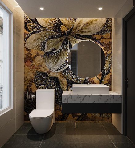 Ứng dụng thực tế của gạch tranh mosaic trong không gian sống