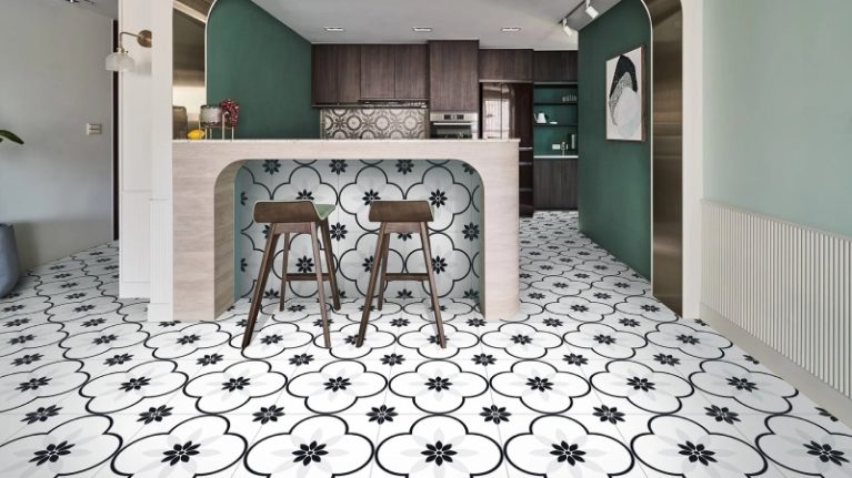 Biến phòng khách thành tác phẩm nghệ thuật với gạch bông trang trí