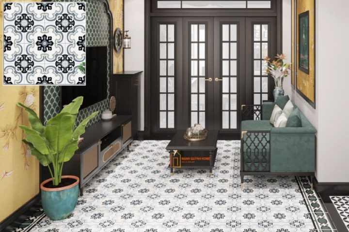 Biến phòng khách thành tác phẩm nghệ thuật với gạch bông trang trí