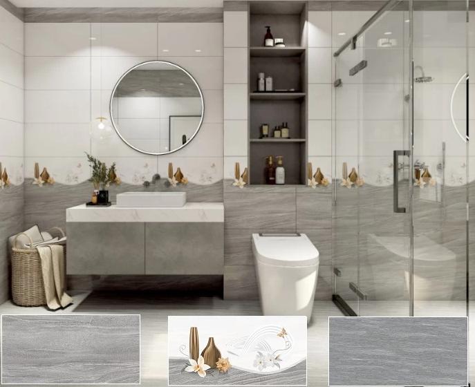 Gợi ý gạch ốp tường phòng tắm đẹp cho không gian nhỏ