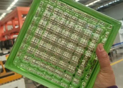 Gạch kính lấy sáng màu xanh lá cây candi MT-GK1908K