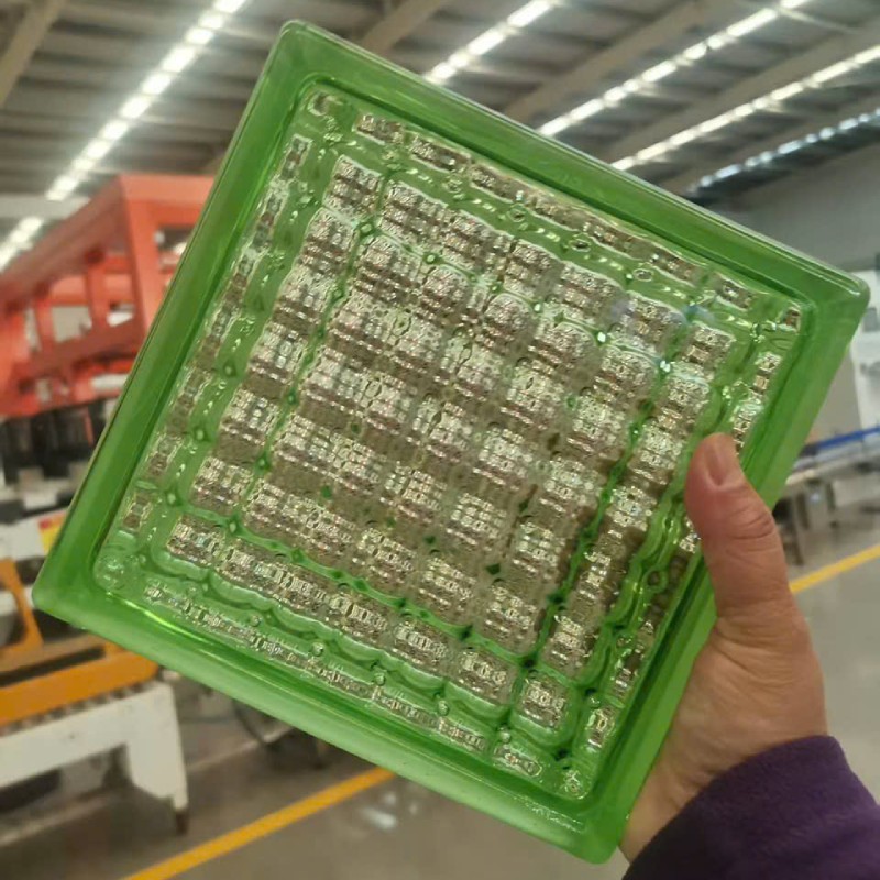 Gạch kính lấy sáng màu xanh lá cây candi MT-GK1908K