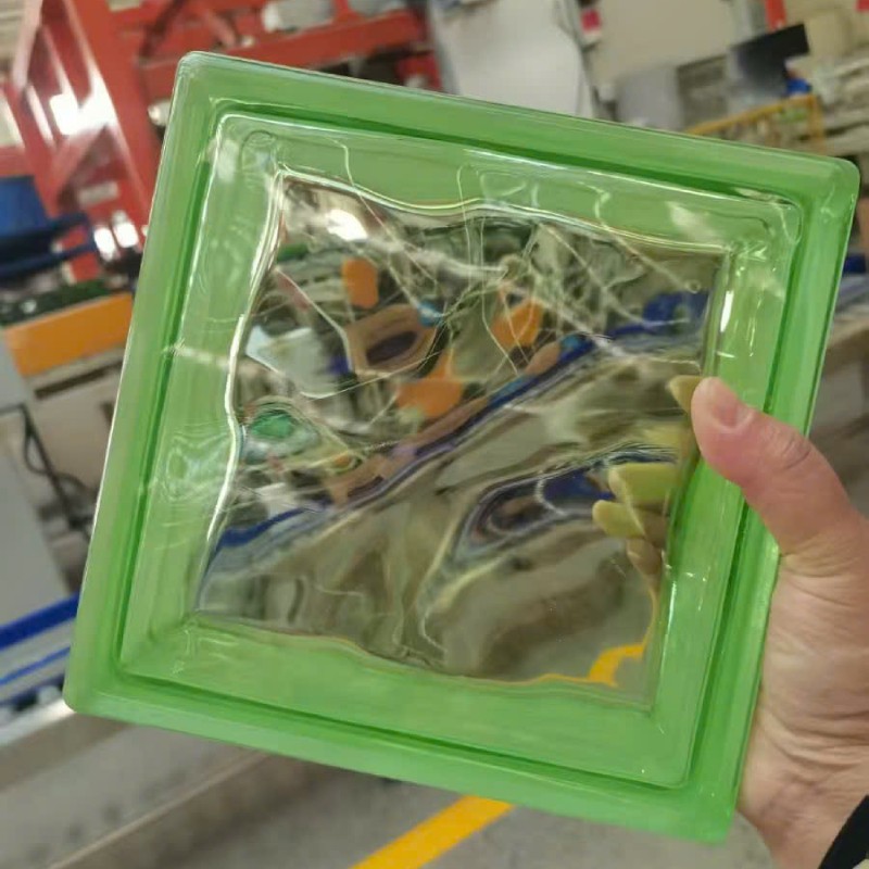 Gạch kính lấy sáng màu xanh lá cây Vân mây MT- GK1908XVM