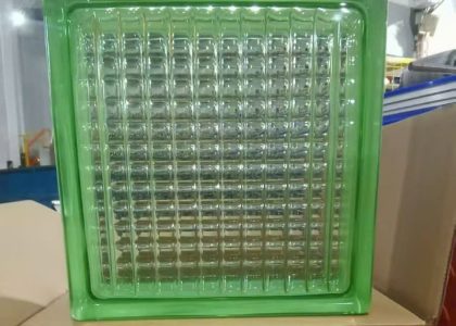 Gạch kính lấy sáng màu xanh lá mạ sọc đũa MT-GK1908XL