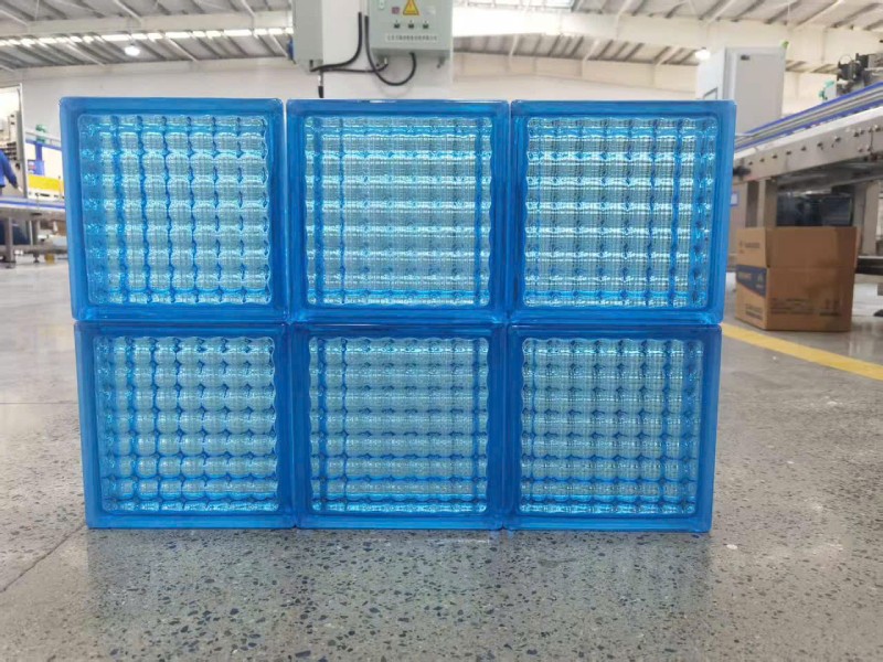 Gạch kính lấy sáng màu xanh nước biển hoạ tiết Kẹo Candi MT-GK1908KX