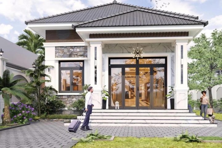 Bí quyết phối màu gạch ốp mặt tiền nhà đẹp chuẩn kiến trúc sư