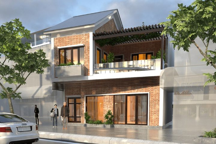 Bí quyết phối màu gạch ốp mặt tiền nhà đẹp chuẩn kiến trúc sư