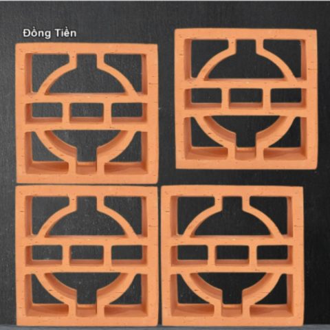 Gạch Bông Gió Đồng Tiền là một loại gạch tự nhiên được sản xuất từ đất sét và nung ở nhiệt độ cao.