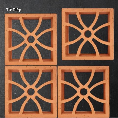 Gạch Thông Gió Tứ Điệp là một loại gạch tự nhiên được sản xuất từ đất sét và nung ở nhiệt độ cao.