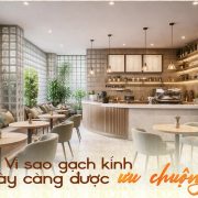Ưu điểm gạch kính lấy sáng trang trí quán cafe