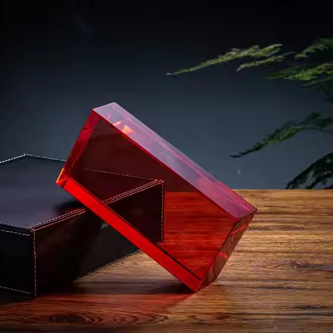 Gạch kính đỏ trơn mịn 200x100x50mm MTGKM-0007