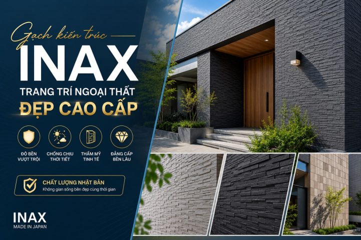 Gạch kiến trúc Inax trang trí ngoại thất đẹp cao cấp