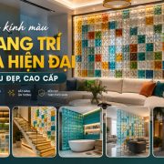 Gạch kính màu trang trí nhà hiện đại – Mẫu đẹp, cao cấp
