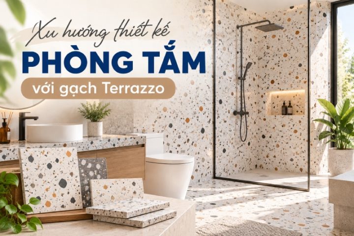 Xu hướng thiết kế phòng tắm với gạch Terrazzo
