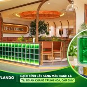 Gạch kính lấy sáng màu xanh lá Newlando tại Bò An Khang Trung Hòa, Cầu Giấy